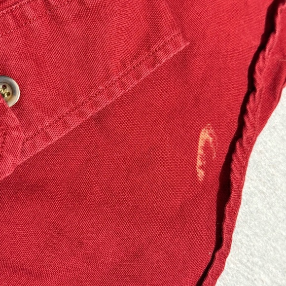 Carhartt Shirt Men 2XL Red Rugged Flex Button Down Workwear Relaxed Fit - Picture 6 of 9
